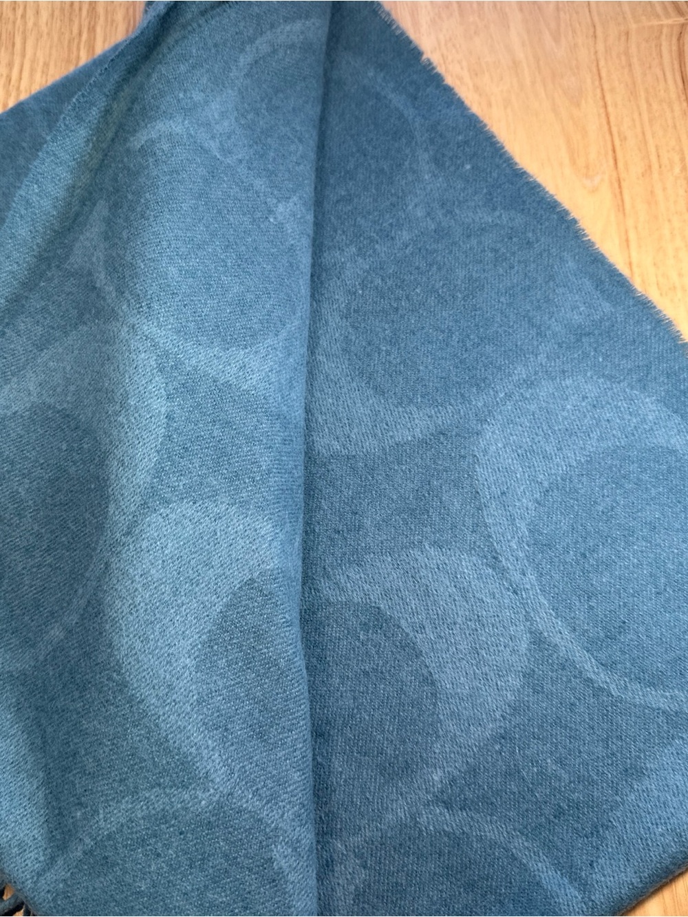 Coach Signature C Muffler scarf in a dark teal - Picture 4 of 4